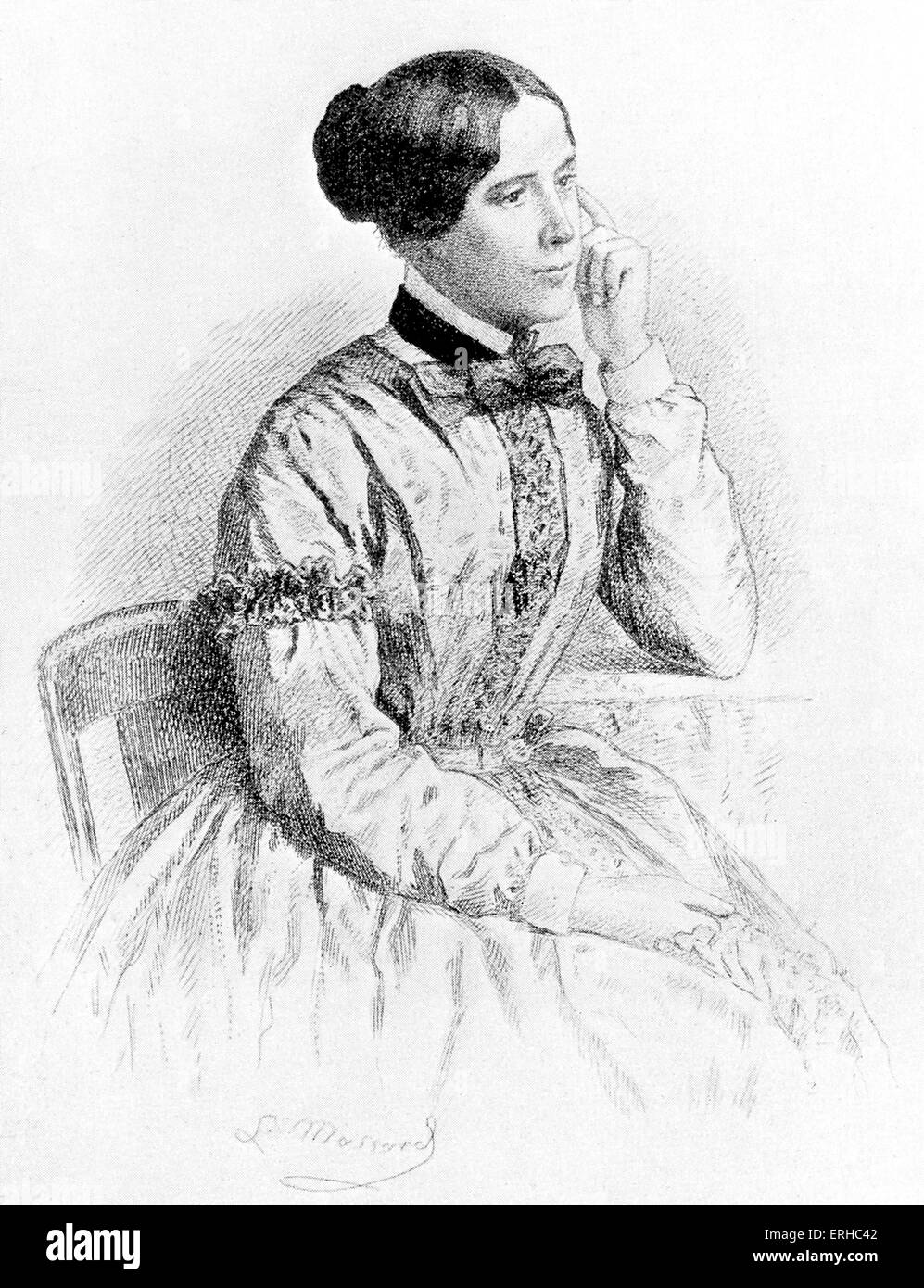 Rachel (Elisabeth Rachel Félix) - known as Mademoiselle Rachel  aged 30.  Afterphotograph in 1851. 21 February 1821 - 3 January Stock Photo