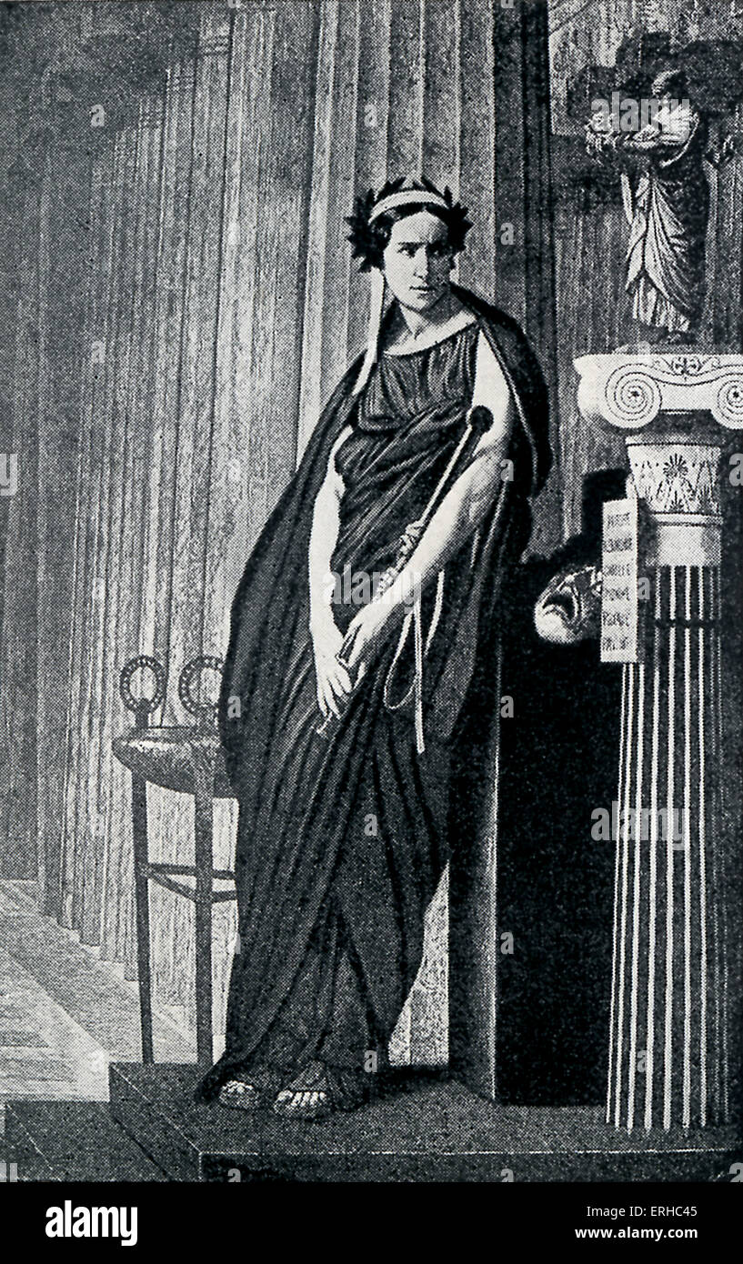 Rachel (Elisabeth Rachel Félix) - known as Mademoiselle Rachel .In role as Phedre / Phedra by Jean Racine. 21 February 1821 - 3 Stock Photo