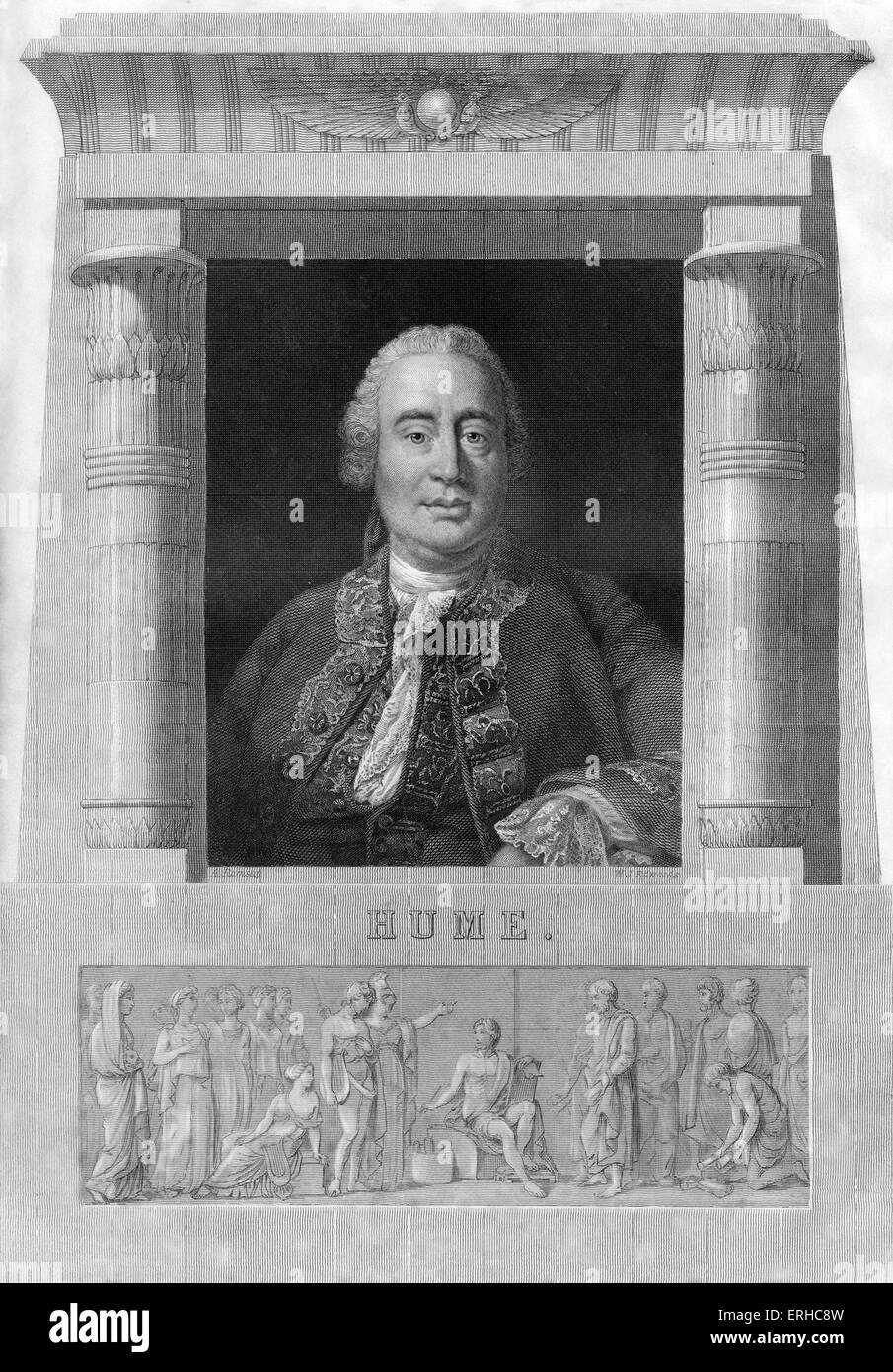 David Hume, portrait. Scottish philosopher, historian and essayist, 7