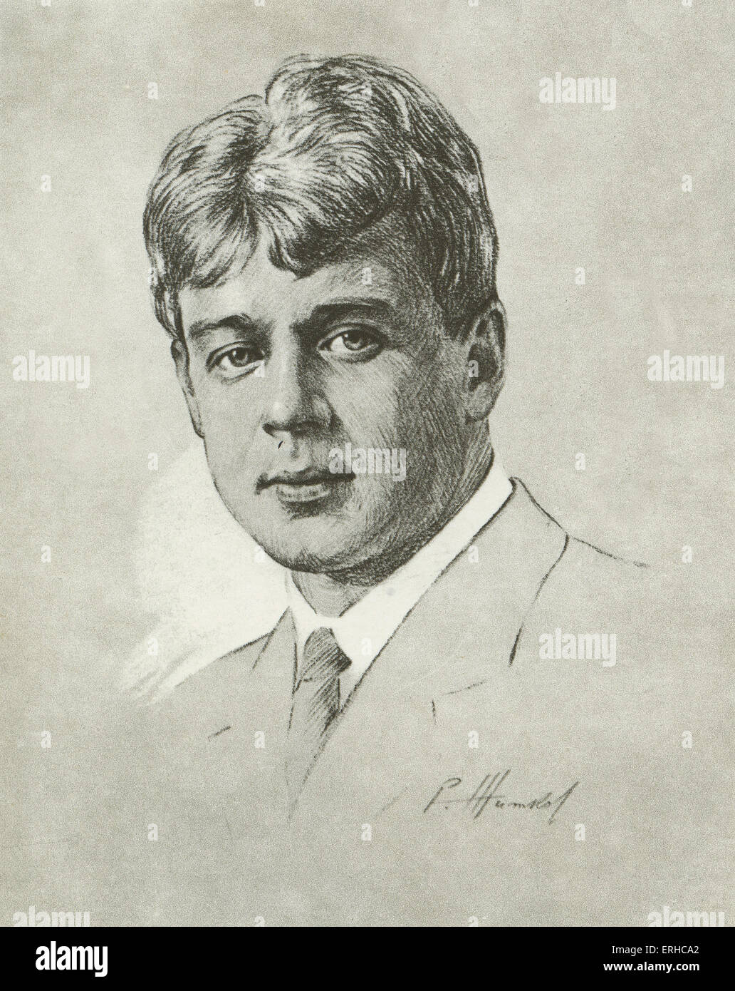 Sergei Yesenin, portrait. Russian poet, 1895-1925. Stock Photo