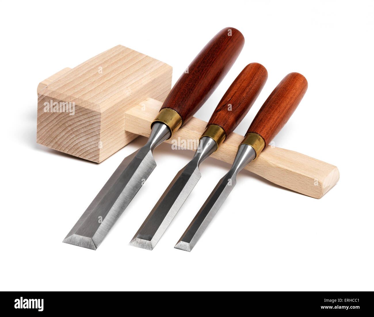 Chisel set with Mallet Stock Photo Alamy