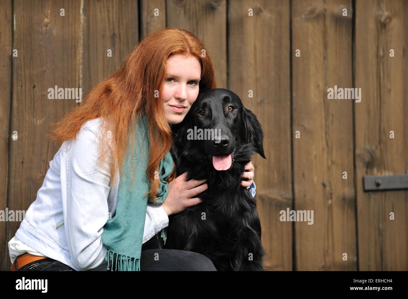 female flat coated retriever