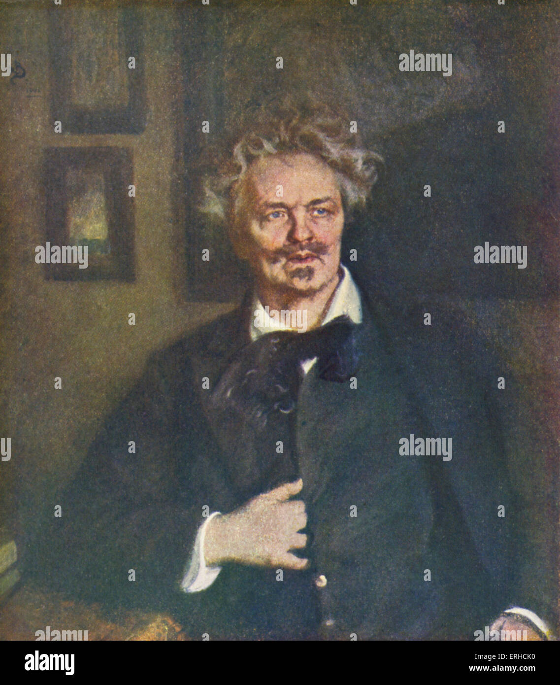 August Strindberg, portrait. Swedish playwright, author and painter 22 January 1849 - 14 May 1912. Stock Photo