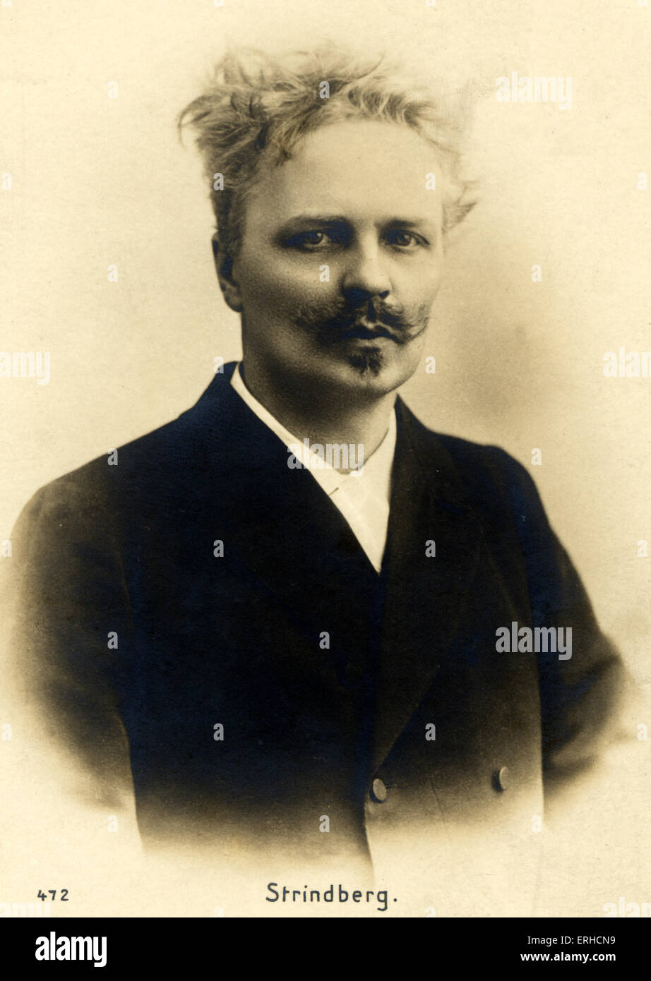 J A Strindberg - portrait - Swedish playwright and author - 1849-1912 Stock Photo