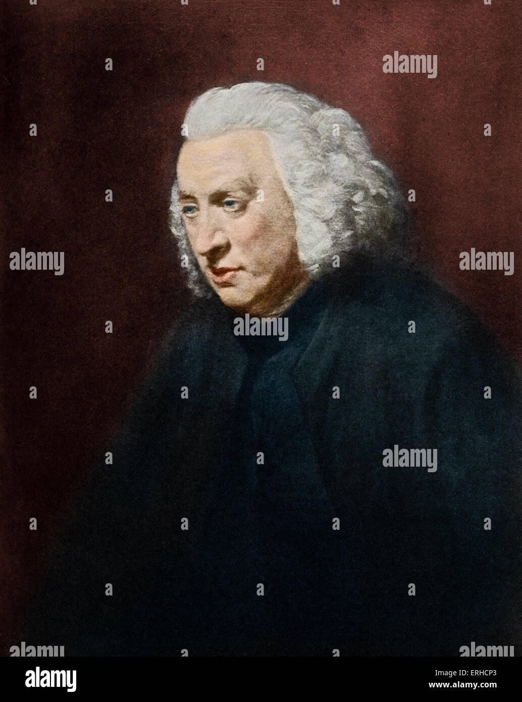 Samuel Johnson, portrait. English writer and  author of 'A Dictionary of English Language' (1755), 18 September 1709 - 13 Stock Photo
