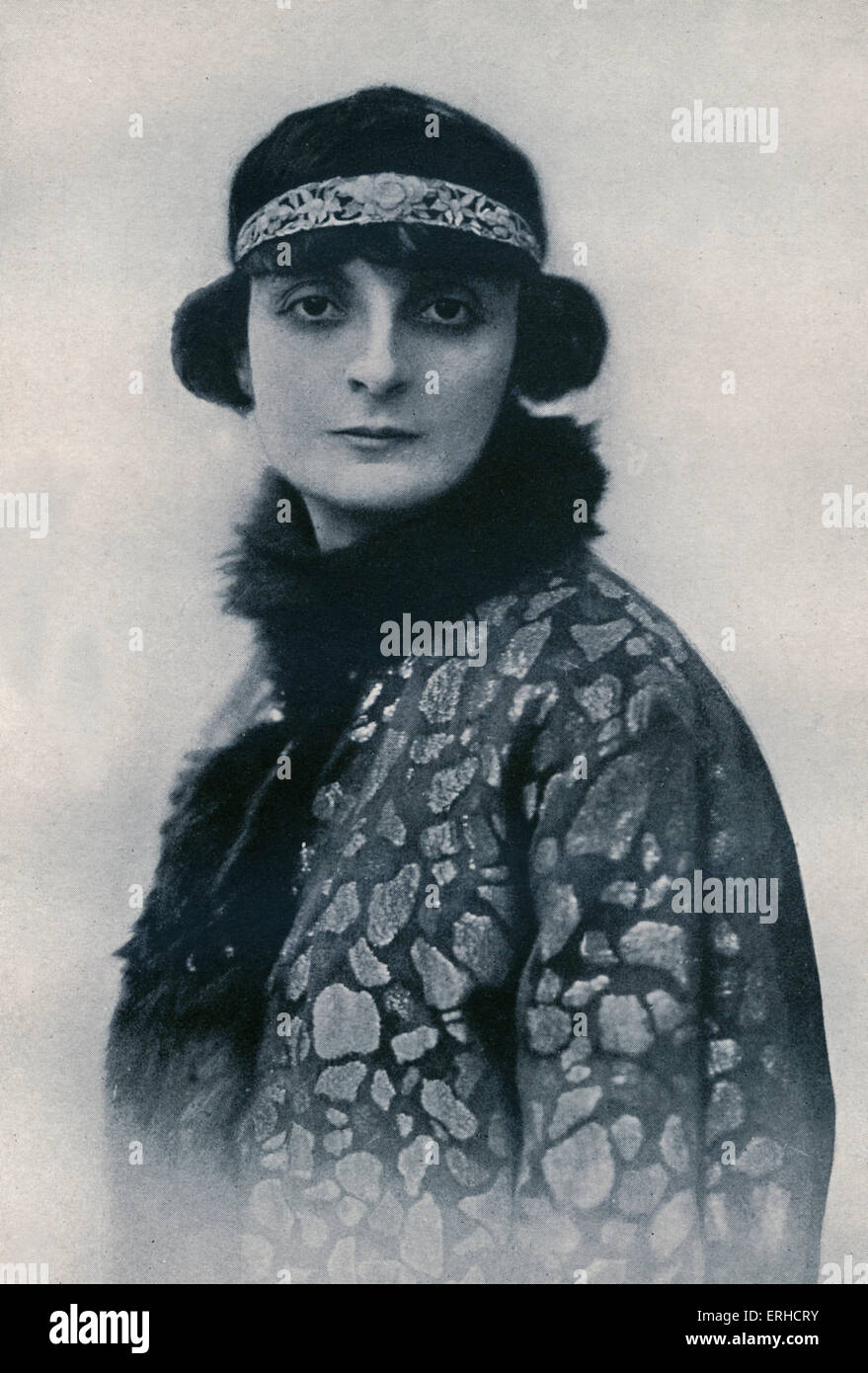 Anna Comtesse Mathieu de Noailles, portrait. Romanian-French novelist and poet, 15 November 1876 – 30 April 1933. After the Stock Photo
