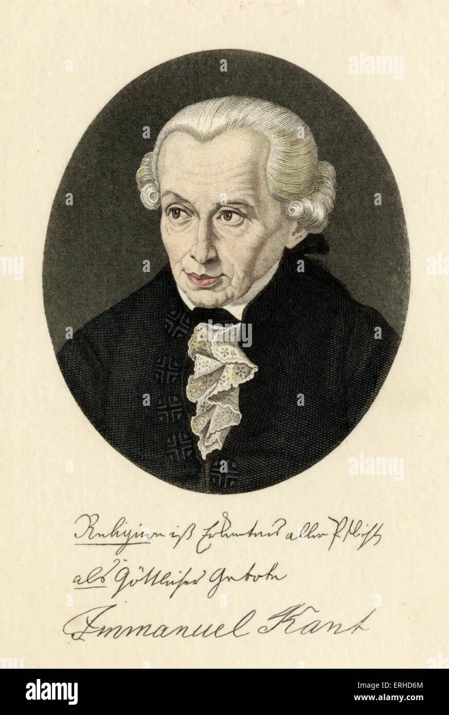 Immanuel Kant - German Prussian philosopher, 22 April 1724 - 12 February 1804. Stock Photo