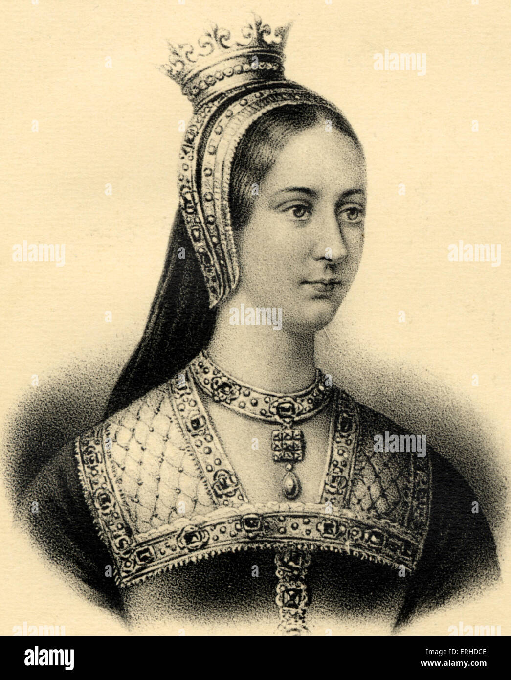 Marie d' Angleterre Daughter of Henry VII and sister of Henry VIII, 1497-1534. Was given in marriage in 1514 by his brother to Louis XII, King of France, who died the next year. Stock Photo