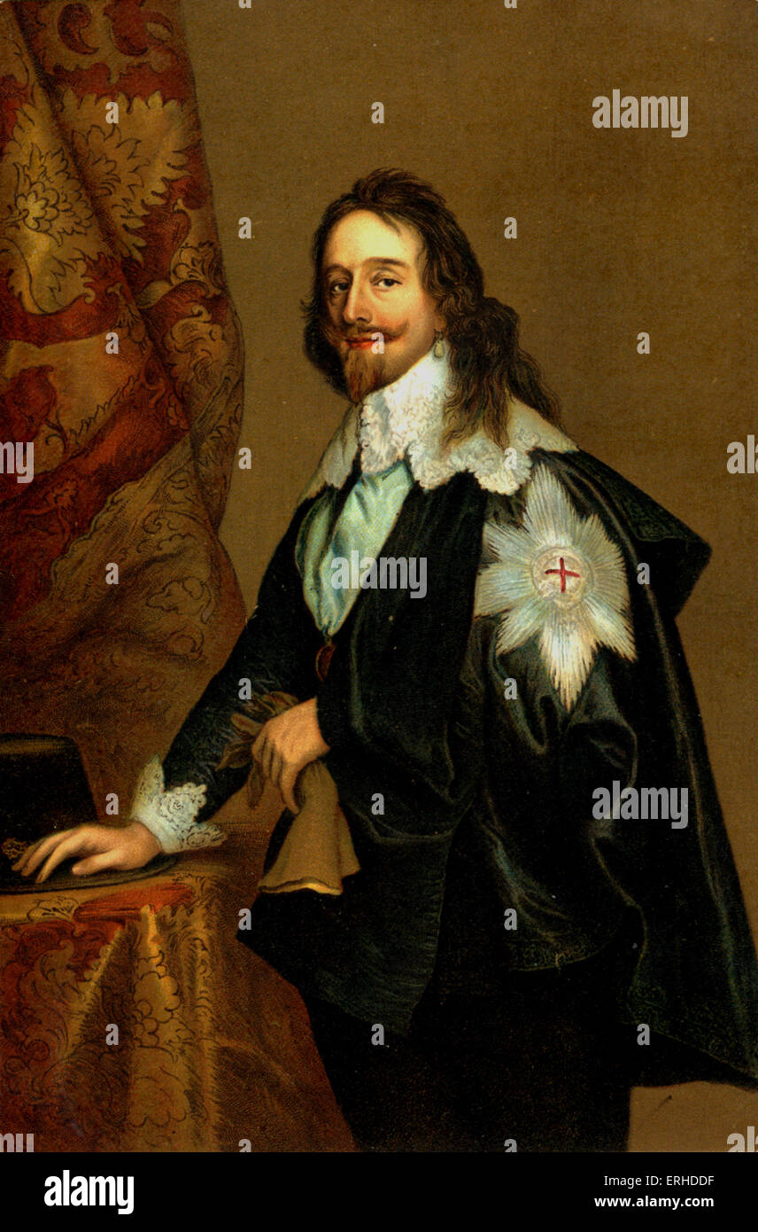 Charles I, painting by Van Dyck. King of England, 1600-1649. Stock Photo