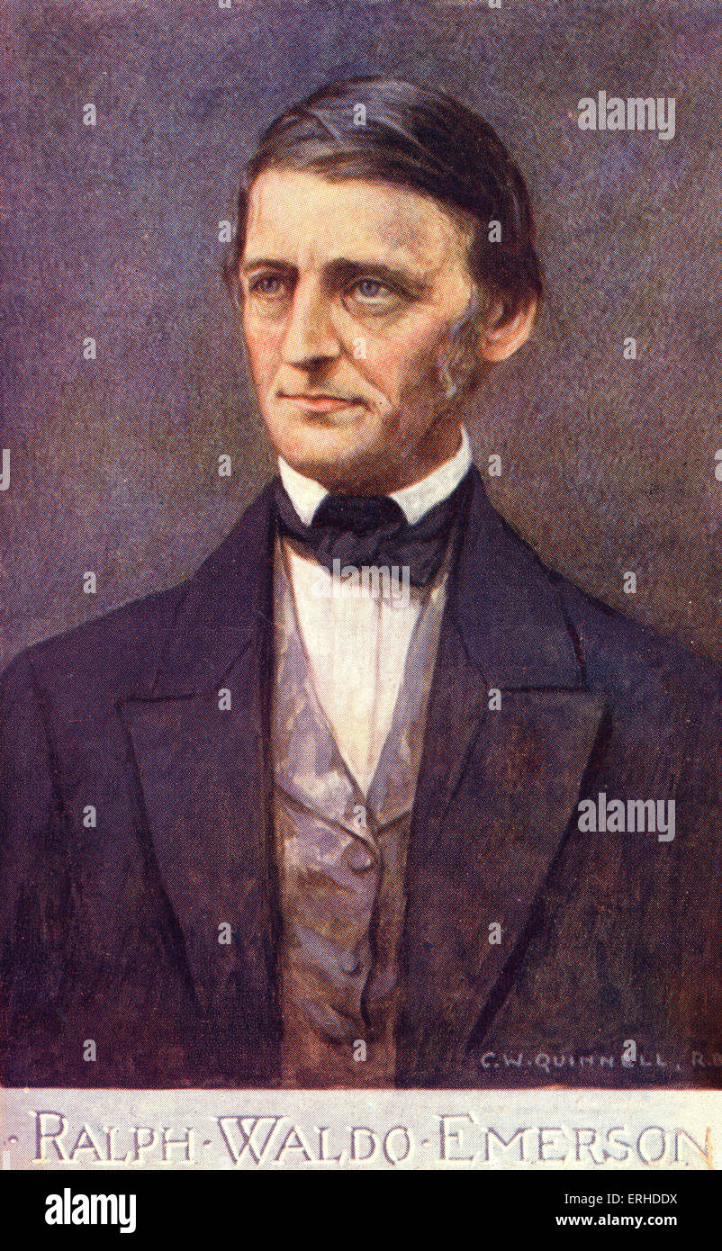 Ralph Waldo-Emerson, American essayist, poet and philosopher, 1803-1882. Stock Photo