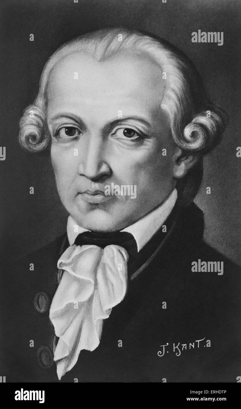 KANT, Immanuel - portrait.  Philosopher, born in Konigsberg, Germany. (1724-1804) Stock Photo