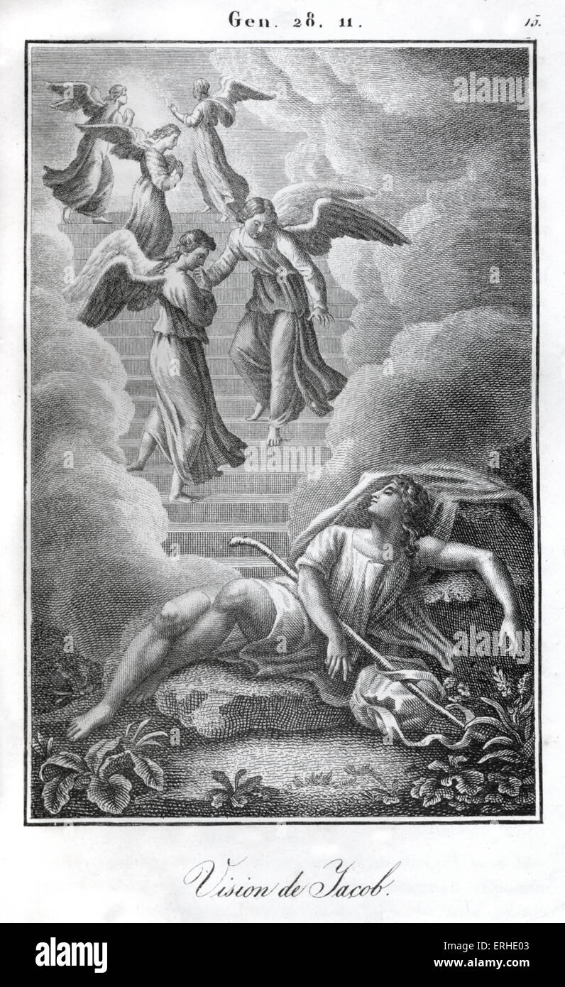 Bible, Jacob 's dream Jacob on the way to his uncle Laban, dreams of