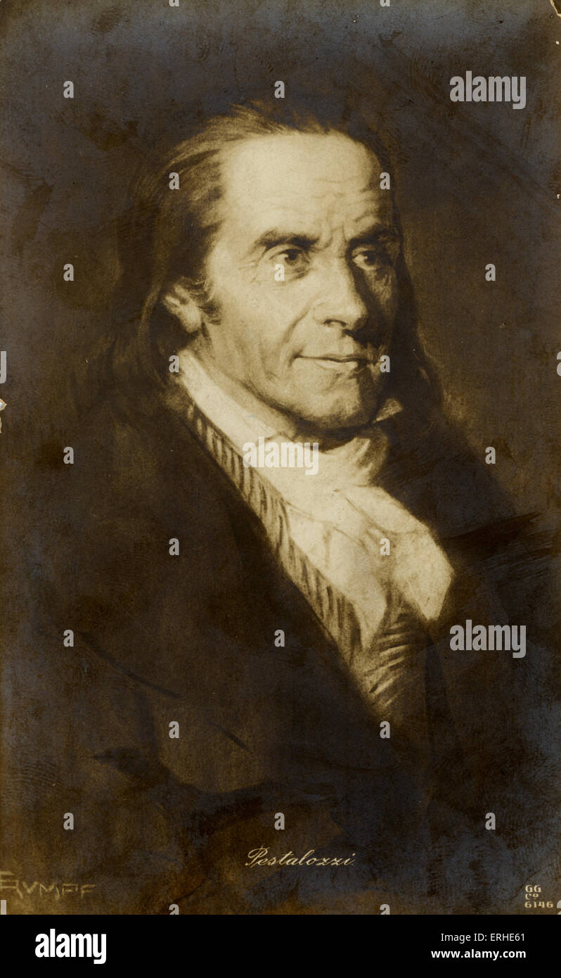 Johann Heinrich Pestalozzi, portrait. Swiss writer and teacher, 12 January 1746- 17 February 1827 Stock Photo