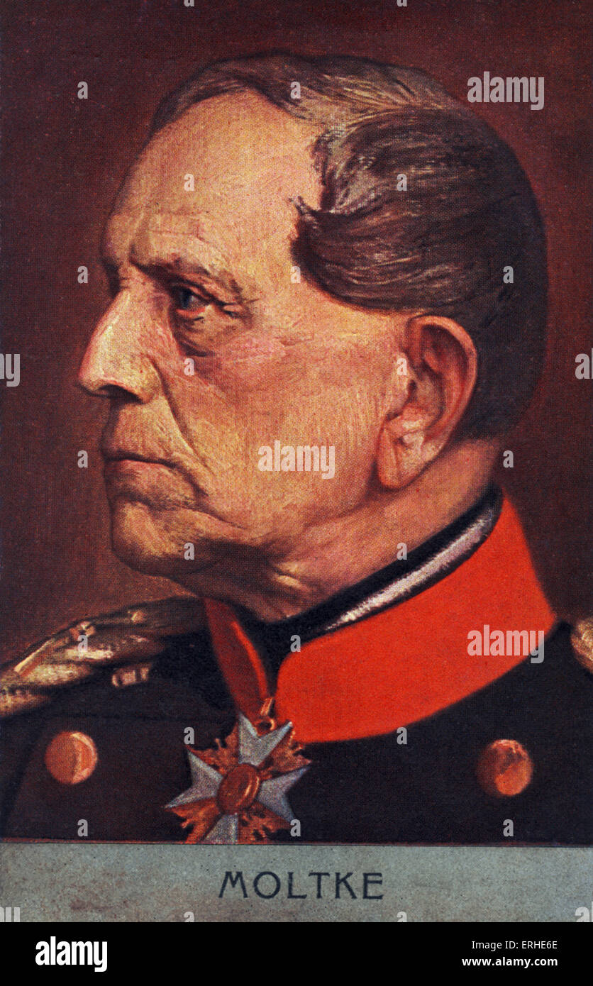 Helmuth Karl Bernhard von Moltke, Prussian general. October 26, 1800 - April 24, 1891. Became Helmuth Graf von Moltke in 1870 Stock Photo