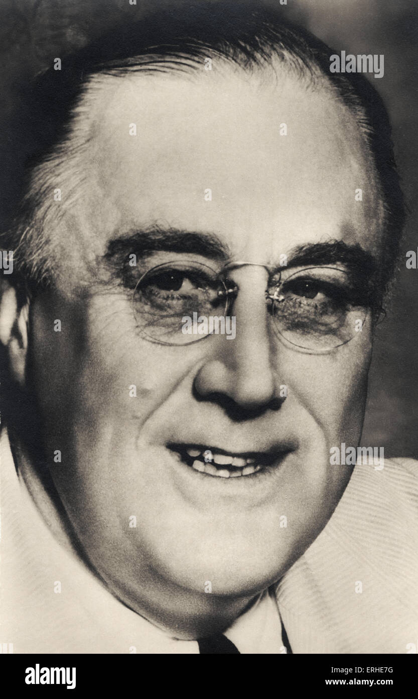 Franklin D. Roosevelt, portrait. American president 1933 - 1945, 30 January 1882 - 12 April 1945 Stock Photo