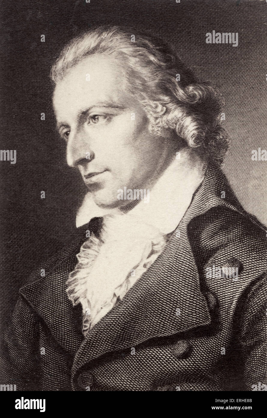 Friedrich von Schiller, portrait. German 18th-century dramatist, poet, and literary theorist, 1759-1805 Stock Photo