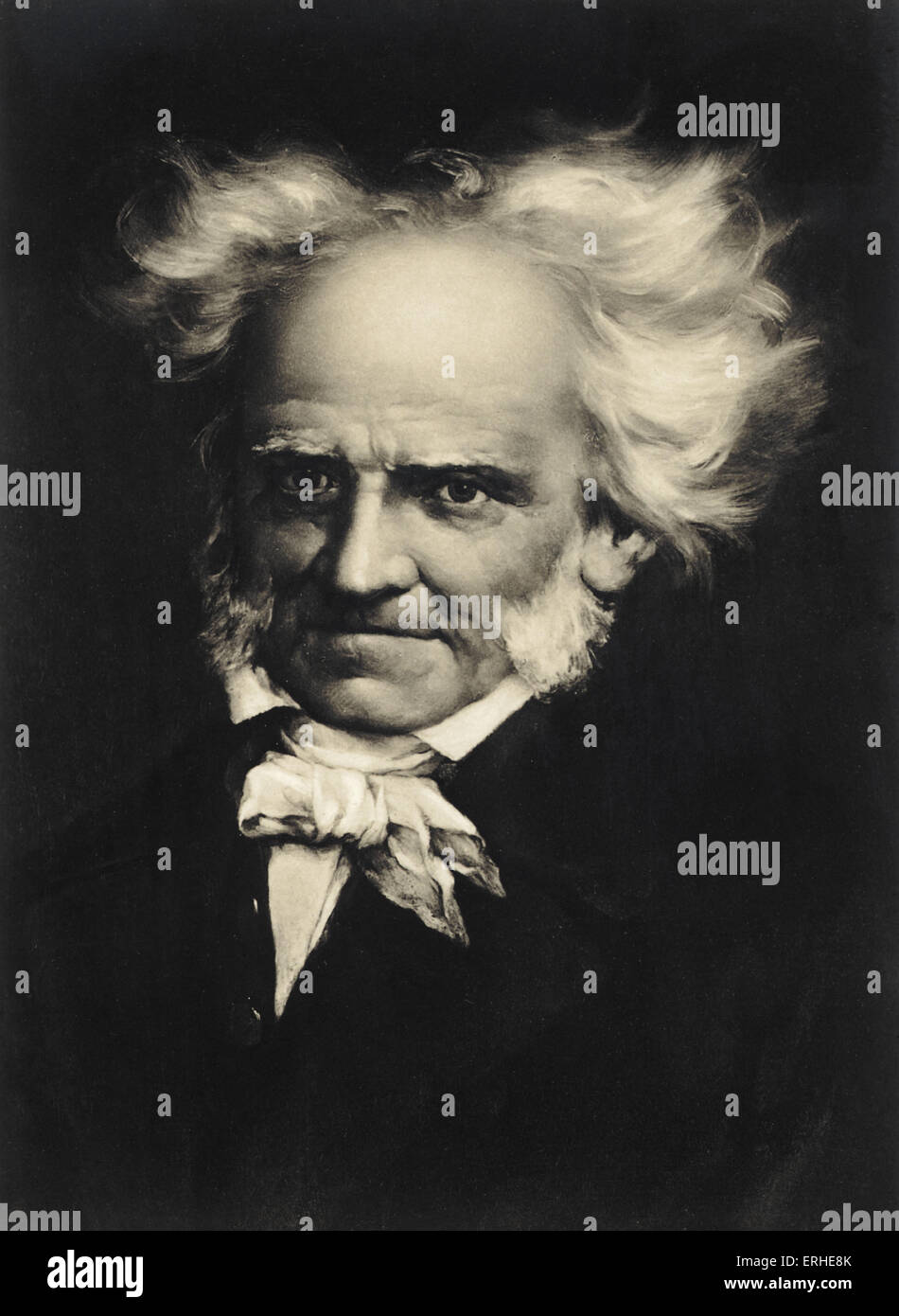 Arthur Schopenhauer, portrait - German philosopher, 22 February 1788 - 21 September 1860 - Wagner was influenced by his Stock Photo