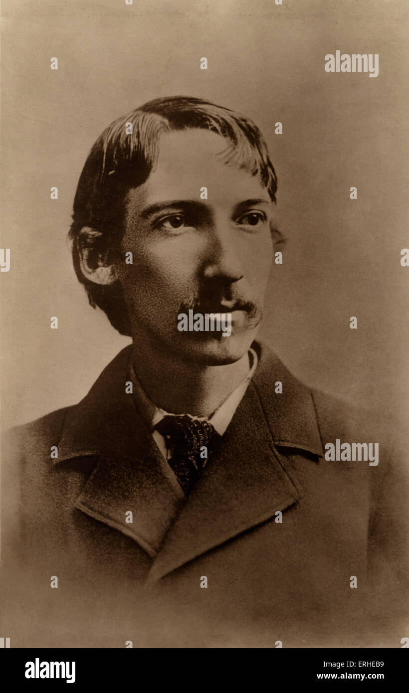 Robert Louis Stevenson - Portrait of the Scottish writer. 13 November 1850 - 3 December 1894. Stock Photo