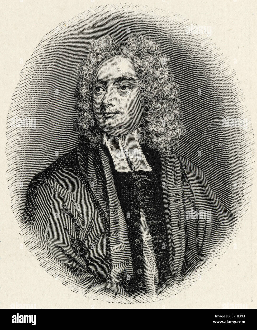 Jonathan Swift - portrait - English Irish author November 30 1667 - October 19 1745 - from George Vertue 's engraving Stock Photo