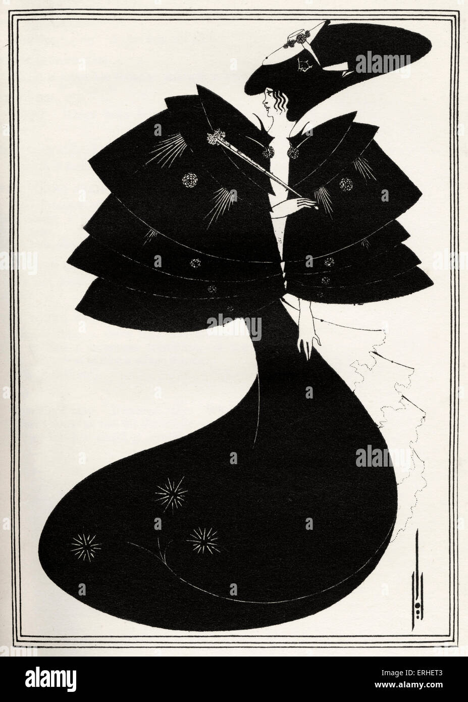 サロメ アートパネル オーブリービアズリー THE BLACK CAPE Amazon.com: ArtDirect Salome 1894 - The Black cape 35x48