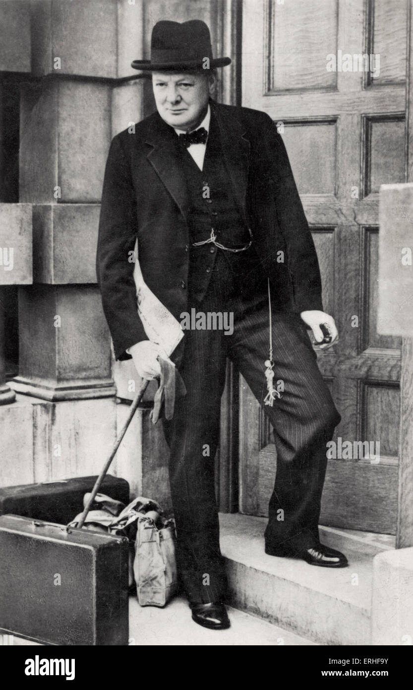 Winston Churchill - portrait.  British politician, 1874-1965. Prime Minister (1940-1945 and 1951-1955). c.1920s Stock Photo