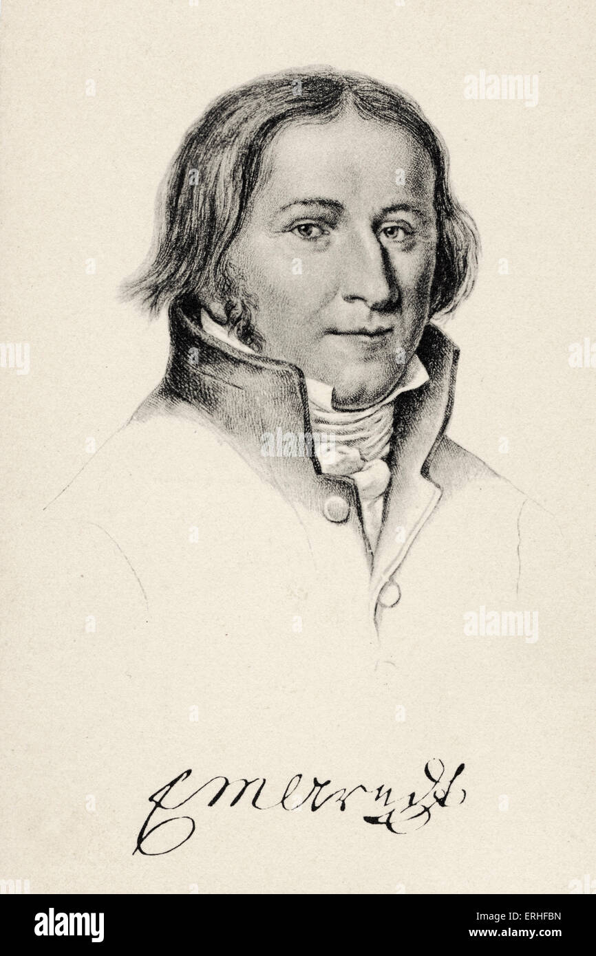 Ernst Moritz Arndt - German poet and patriot - portrait 26 December 1769 - 29 January 1860 Stock Photo