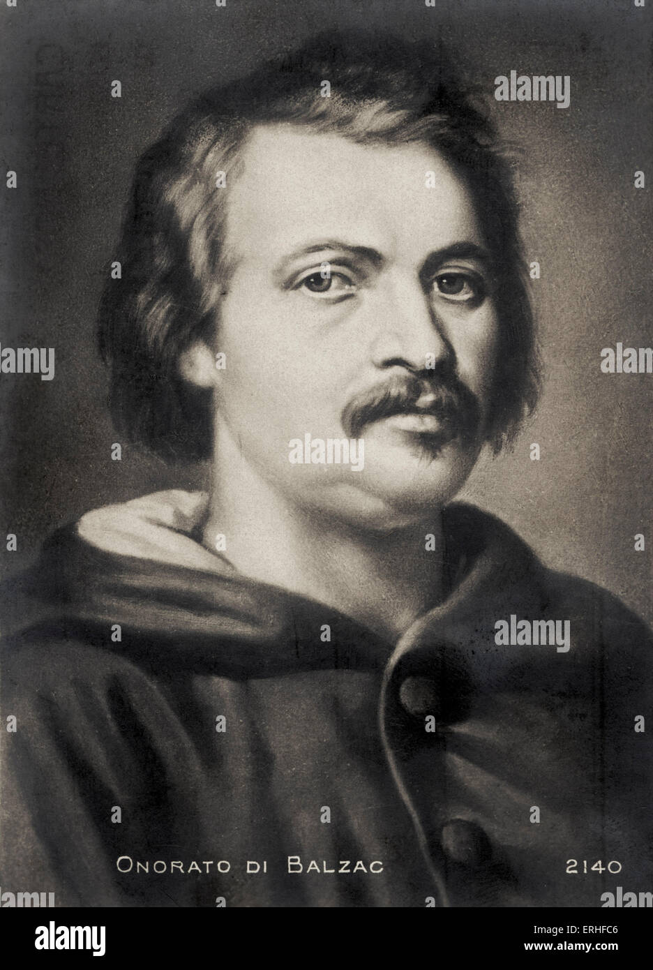 Honore de Balzac - French Essayist - portrait 1594-1654 Stock Photo