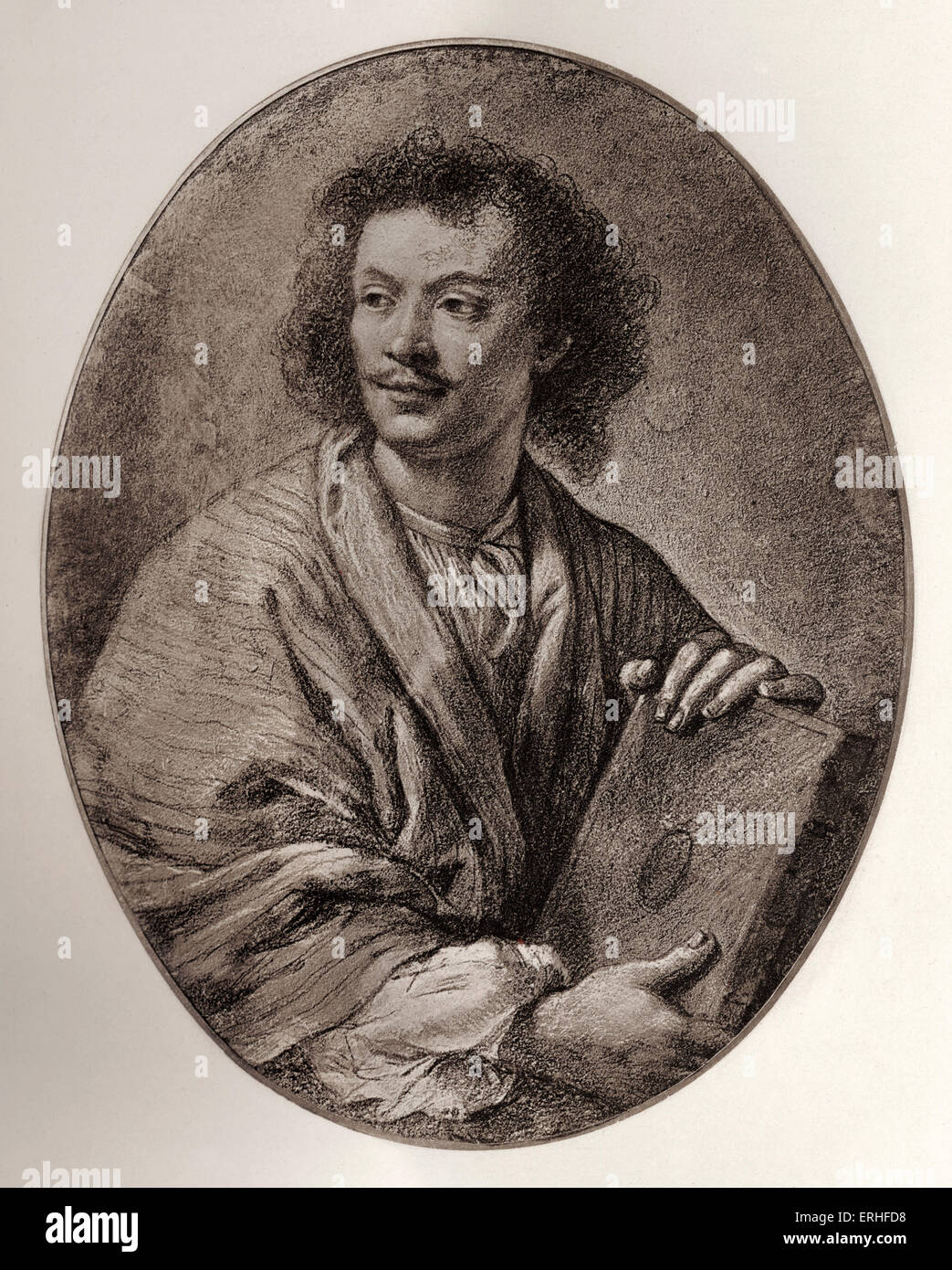 Molière (real name Jan-Baptiste Poquelin) - portrait.  French dramatist, comic playwright, and theatre director, 1646 - 1673 Stock Photo