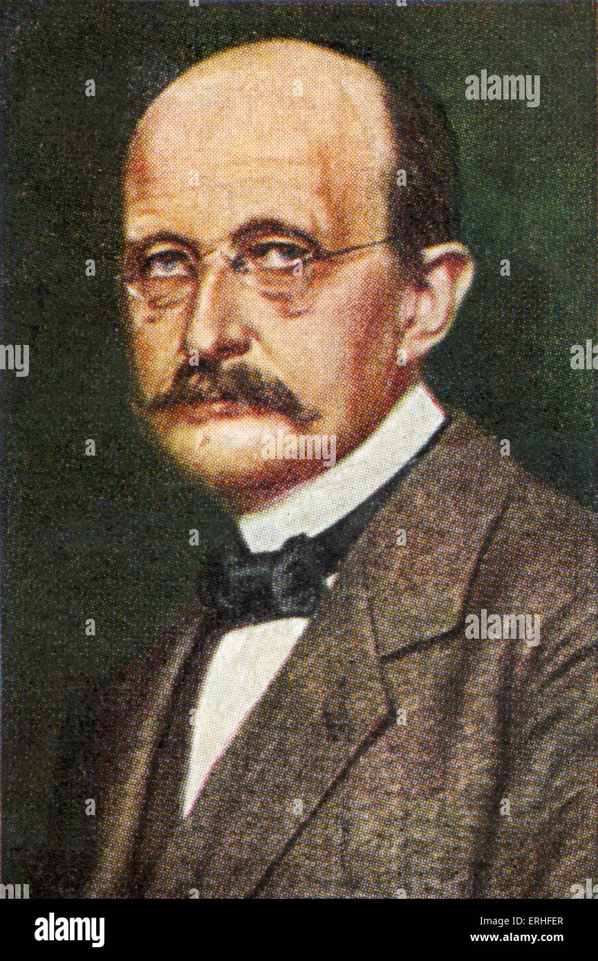 Max Planck - portrait. German physicist and scientist. 23 April 1858 - 4 October 1947.  1918 Nobel Prize winner. Stock Photo
