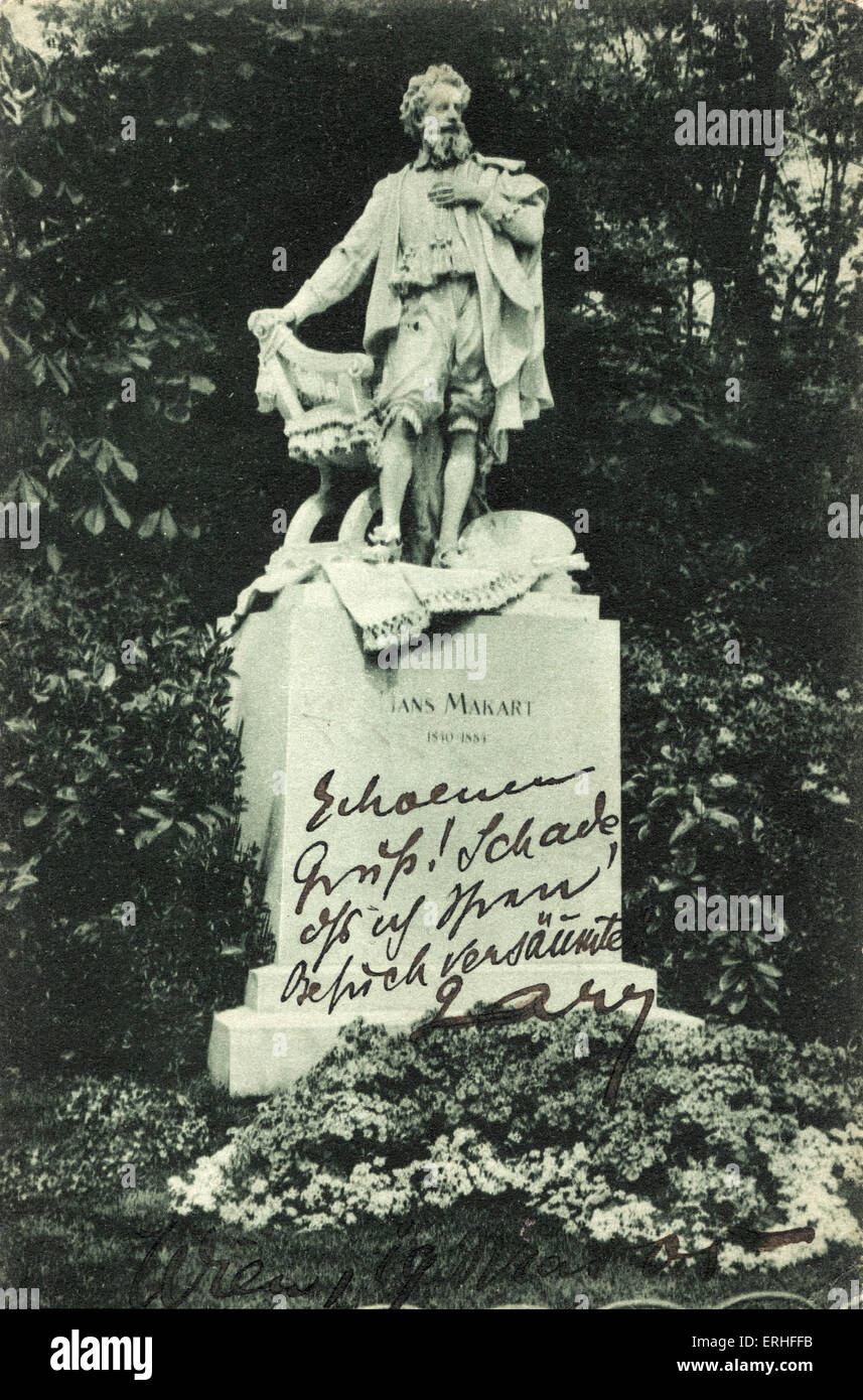 Hans Makart - statue - Austrian artist. 28 May 1840 - 3 October 1884. Stock Photo