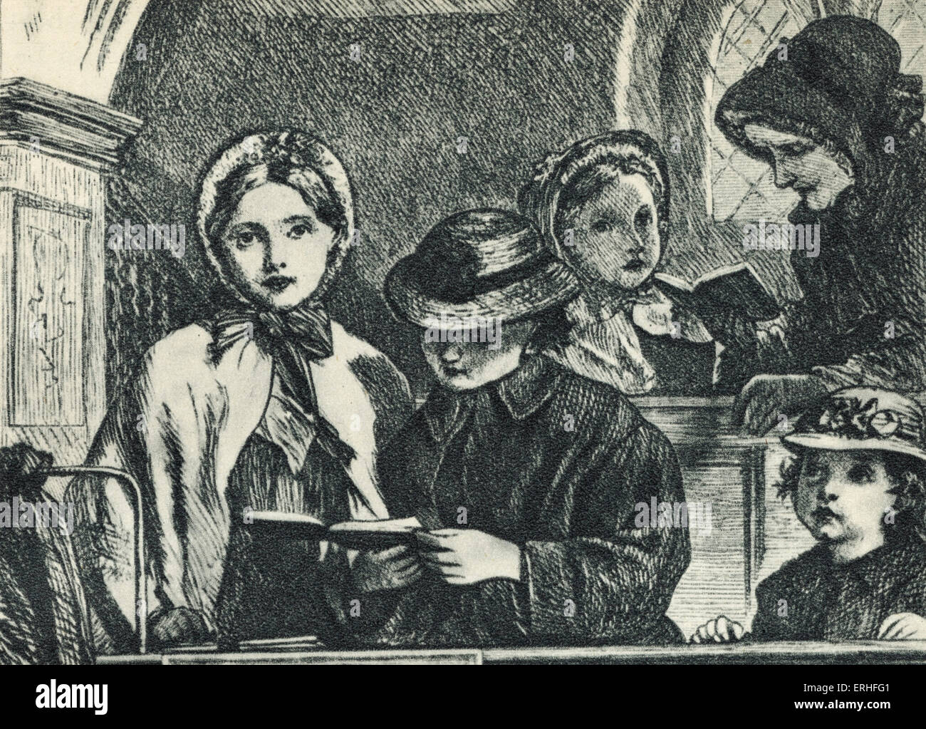 Isaac Watts - woodcut from Watts 's 'Divine and Moral Songs for Children', 1866 edition - English hymn writer - 17 July 1674 - Stock Photo