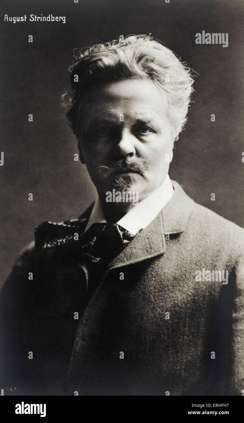 August Strindberg, portrait. Swedish playwright, author and painter 22 January 1849 - 14 May 1912. Stock Photo