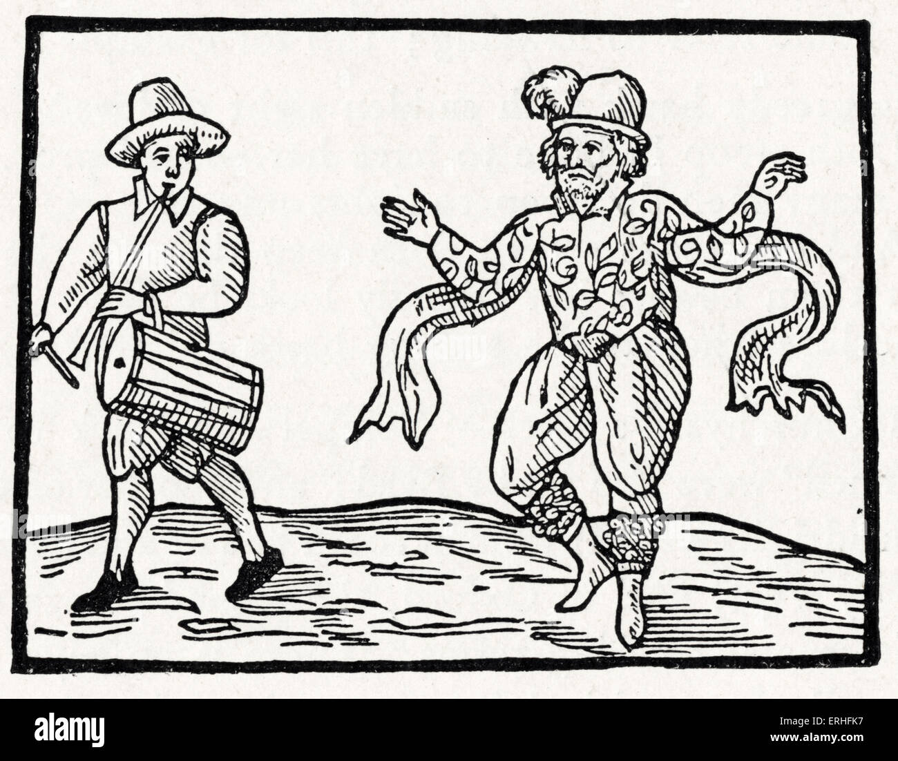 William Kempe - pictured in woodcut prefixed to Kempe 's 'Nine Days Wonder', 1600 - English actor and dancer - dates unknown Stock Photo