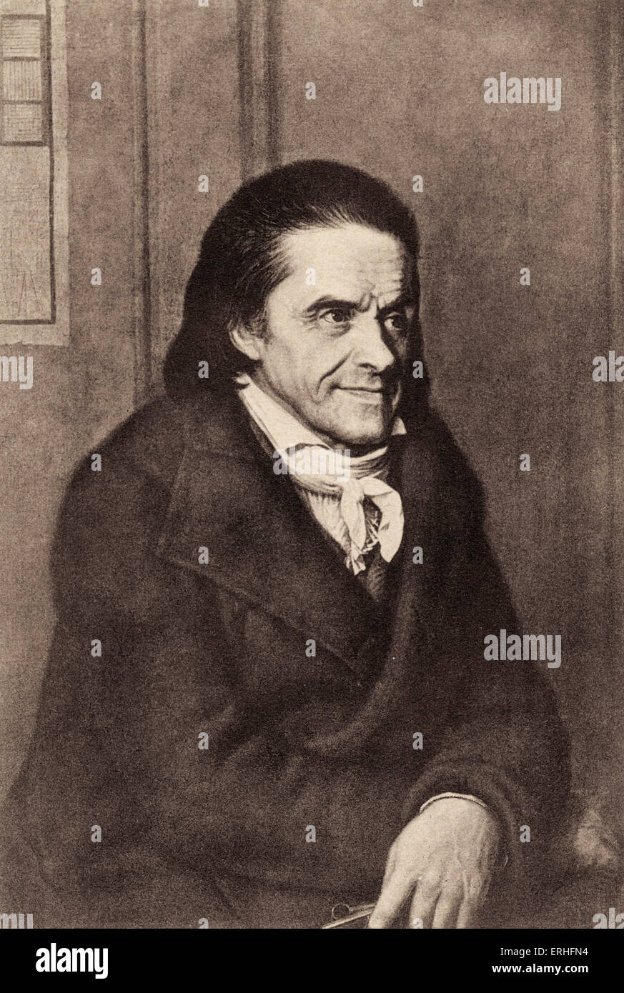 Johann Pestalozzi - portrait.  Swiss philosopher. 1746 - 1827. Stock Photo