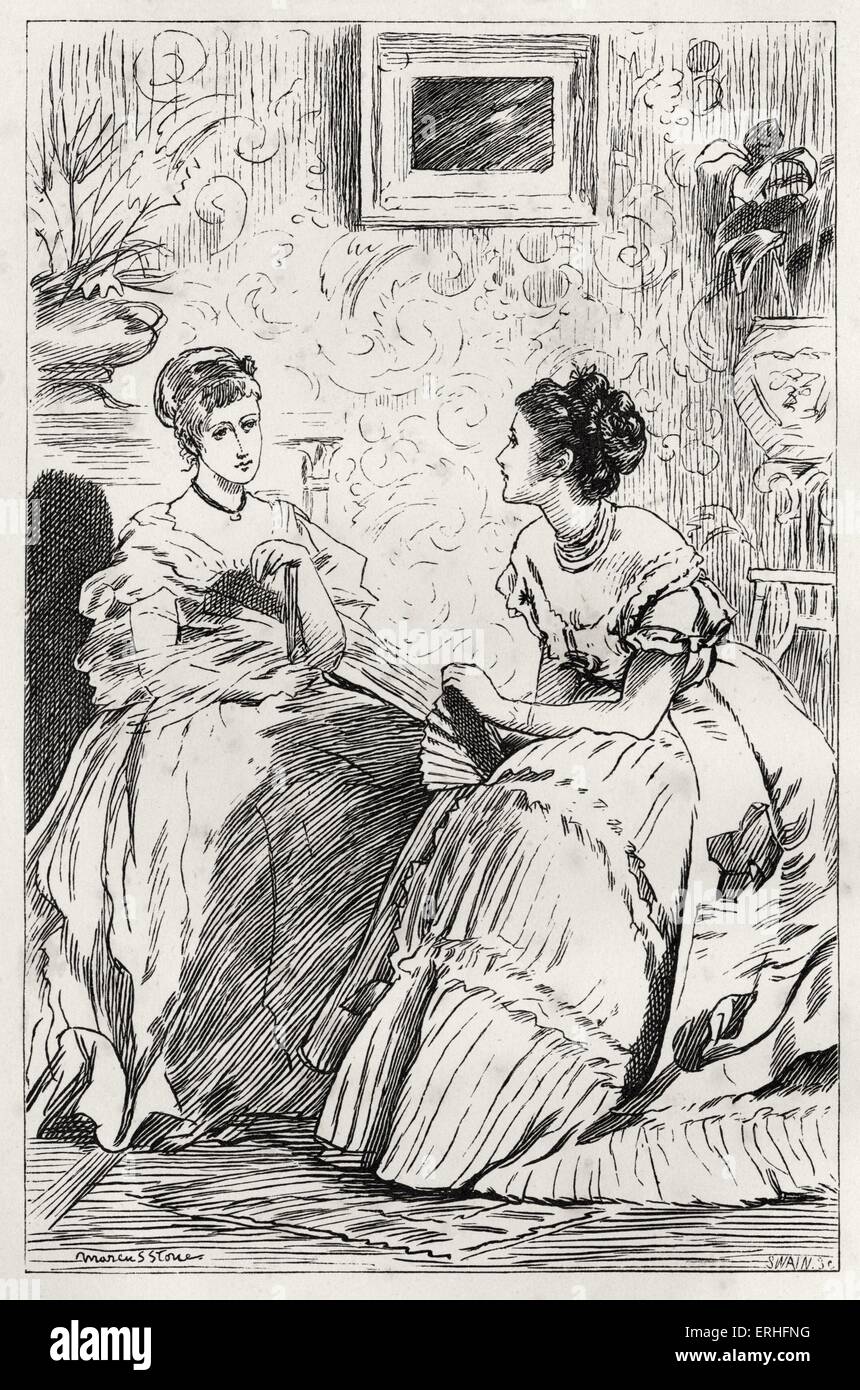 Anthony Trollope's novel 'He Knew He Was Right' - Illustration captioned 'The Rivals'  from original 1869 edition. Trollope, Stock Photo