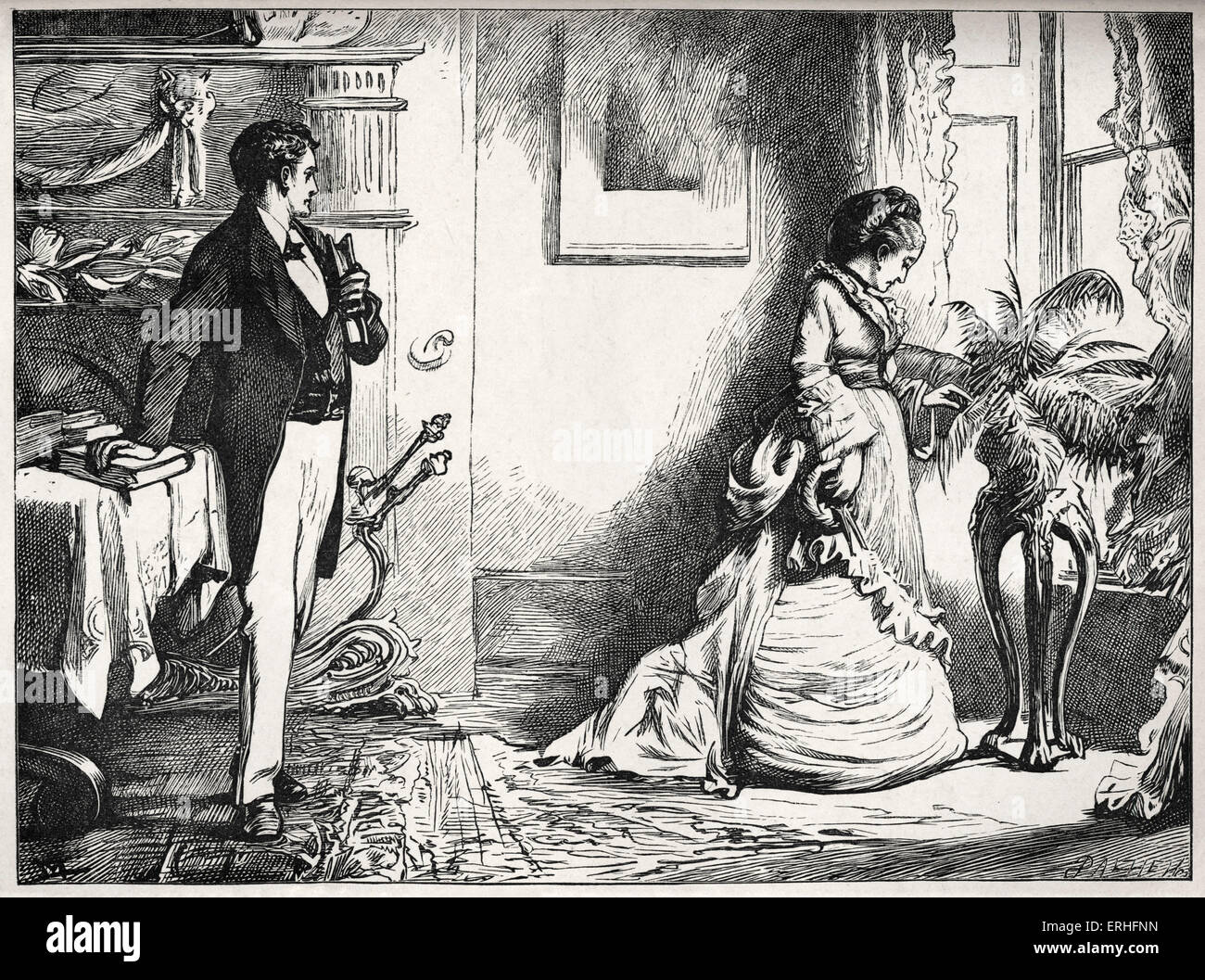 Charles Dickens's novel, 'Our Mutual Friend' - illustration captioned