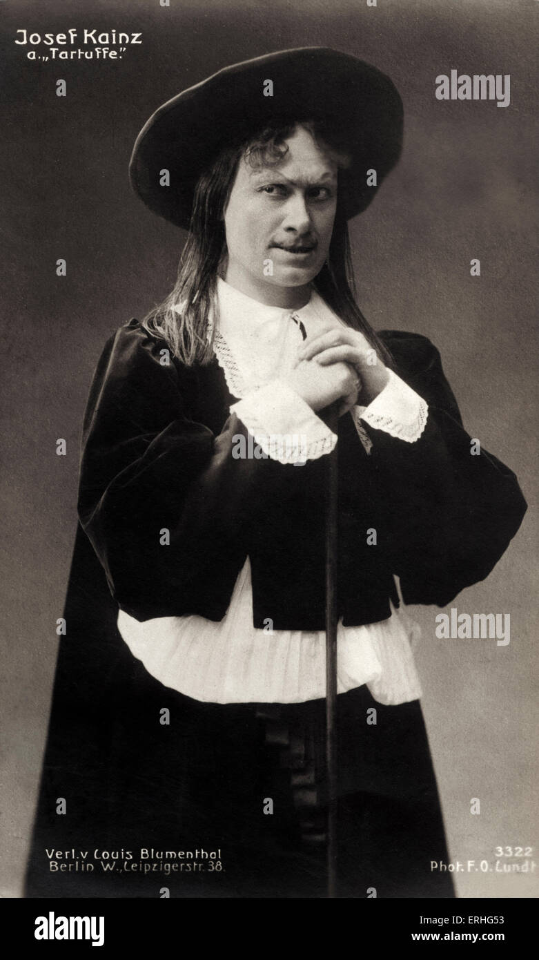 Josef Kainz - in the role of 'Tartuffe' by Molière.  Austrian actor. 1858-1910 Stock Photo
