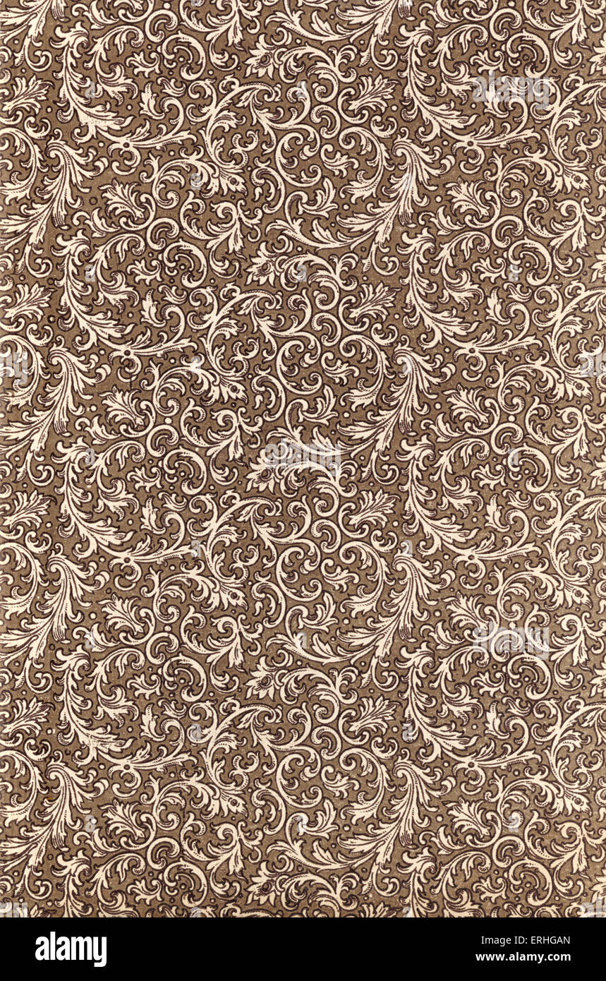 Decorative end paper / papers. For book. Binding. Stock Photo