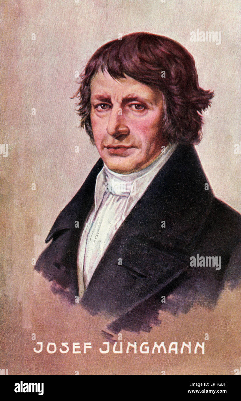 Josef Jungmann - portrait of the Czech writer, poet and linguist. 1773-1847. Stock Photo