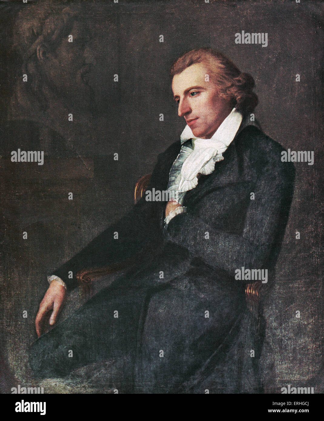Friedrich von Schiller - portrait. Painting by Ludovike Simanowiz, 1793. German poet, philosopher, historian, and dramatist. 10 Stock Photo