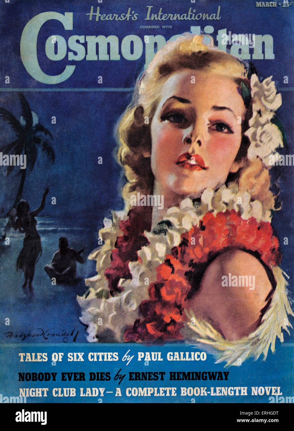 Cosmopolitan Magazine Cover March 1939 Issue Girl With Blonde