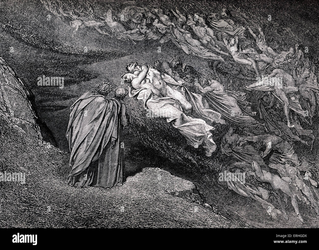 Dante Alighieri, La Divina Commedia, L'Inferno (The Divine Comedy, Hell) -  Canto XIX (19): illustration by Gustave Doré for Stock Photo - Alamy