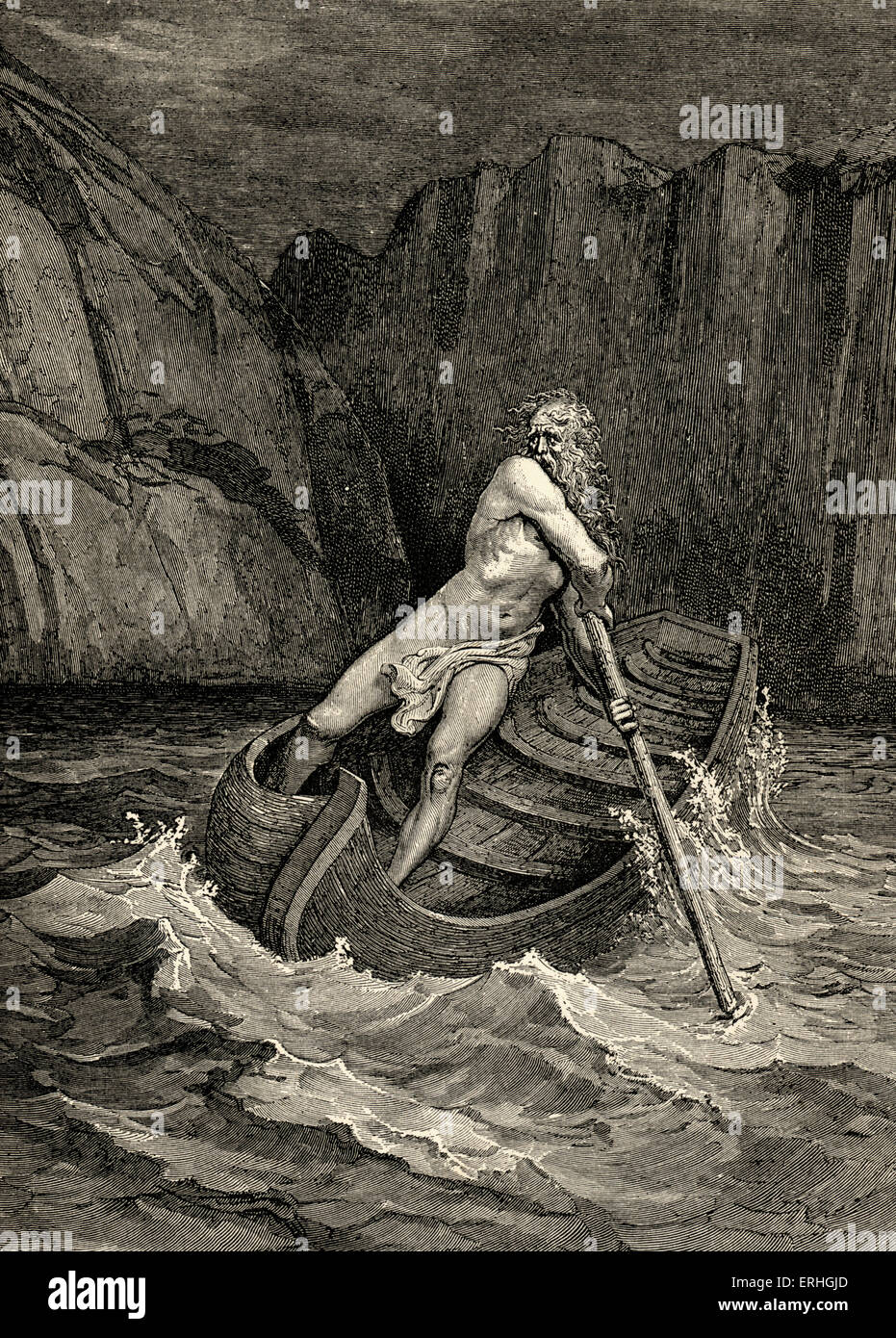 Charon - Study for Canto 3, Dante's Inferno Drawing by Eric