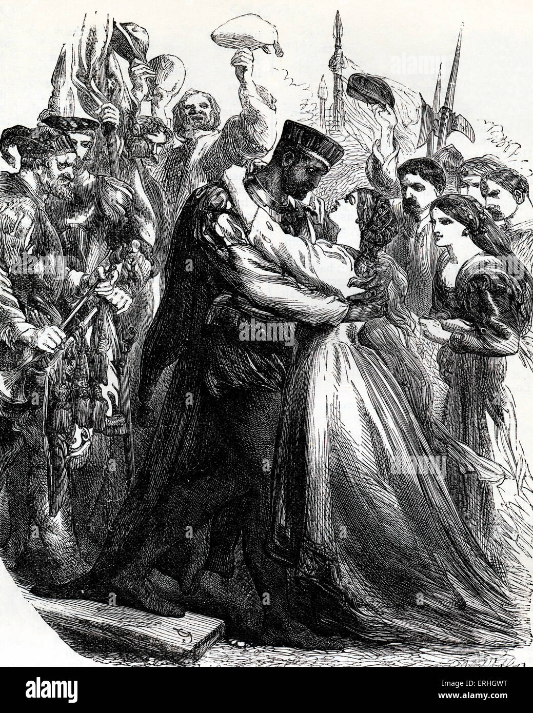 William Shakespeare S Play Othello Act Ii Scene I Engraving Of William Shakespeare S Play Othello Act Ii Scene I Engraving Of
