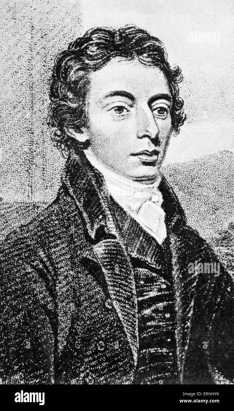 Robert Southey - portrait of the British poet and writer. Friend of Coleridge.  Poet Laureate. 1774-1843. Stock Photo