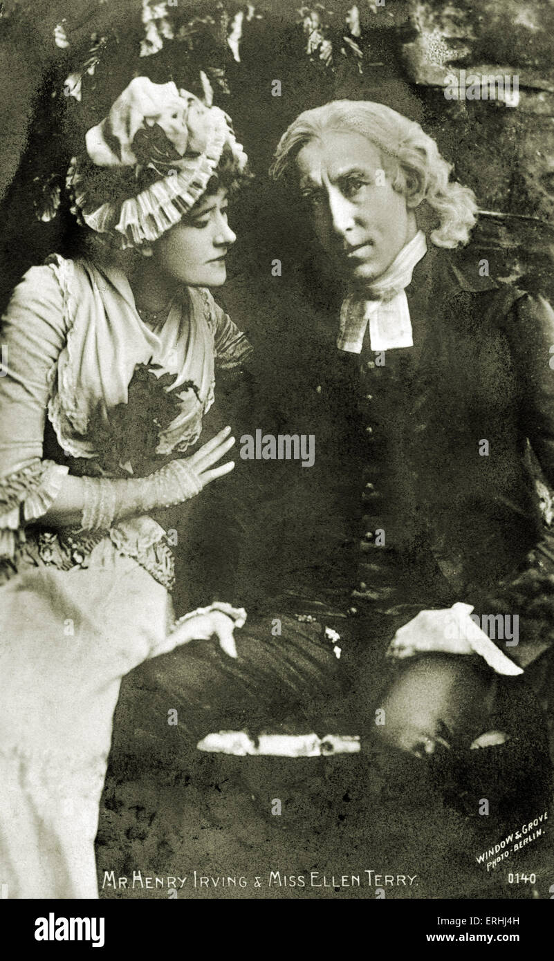 Sir Henry Irving - portrait of the English actor with the English actress Ellen Terry 6 February 1838 - 13 October 1905 Stock Photo