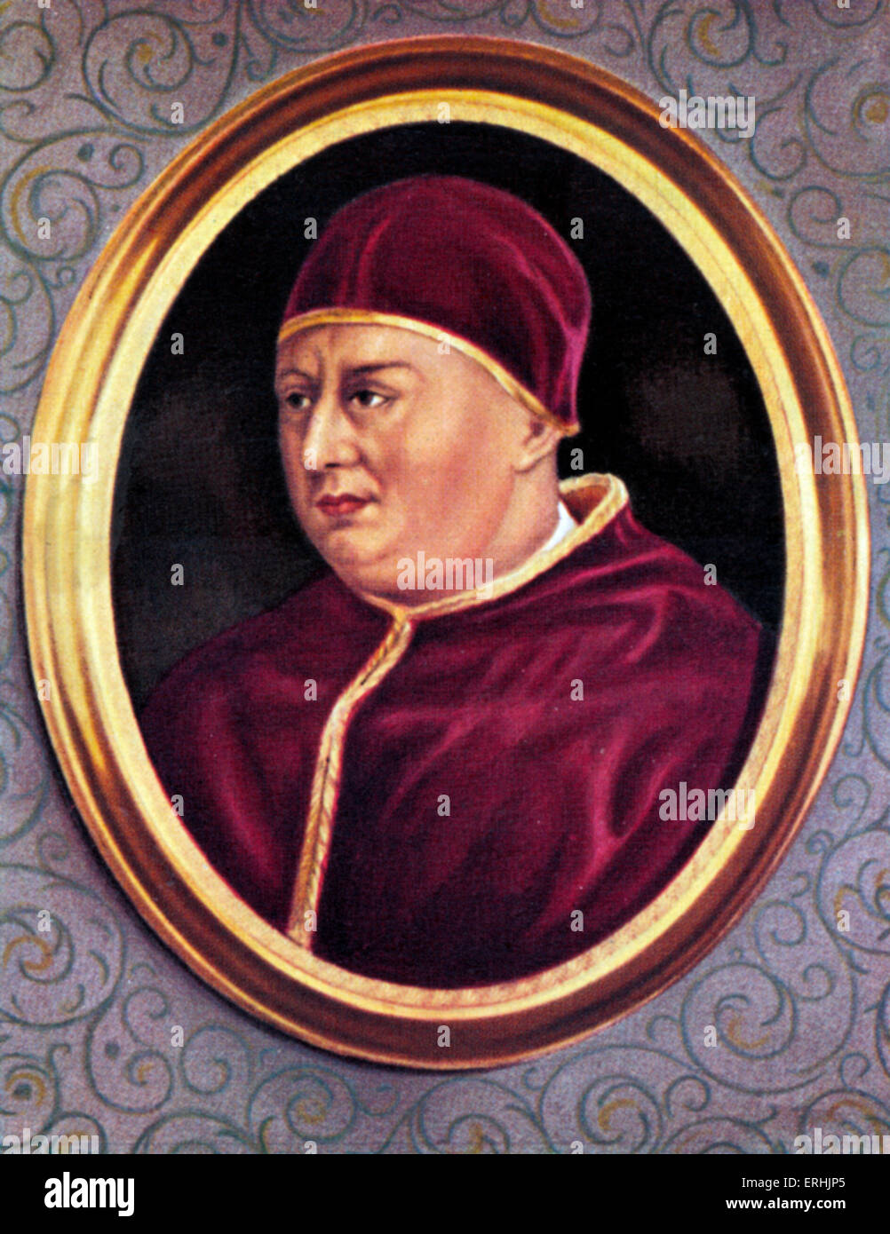 Pope Leo X. Portrait. 11 December 1475 – 1 December 1521. Born Giovanni di Lorenzo de' Medici. Stock Photo