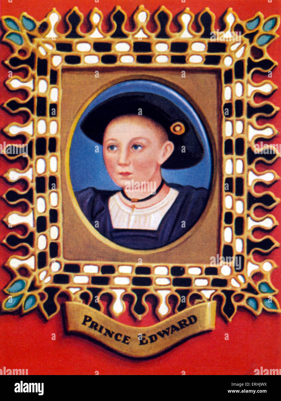 Edward VI. Portrait of the King of England as a young prince. 12 October 1537 – 6 July 1553 Stock Photo