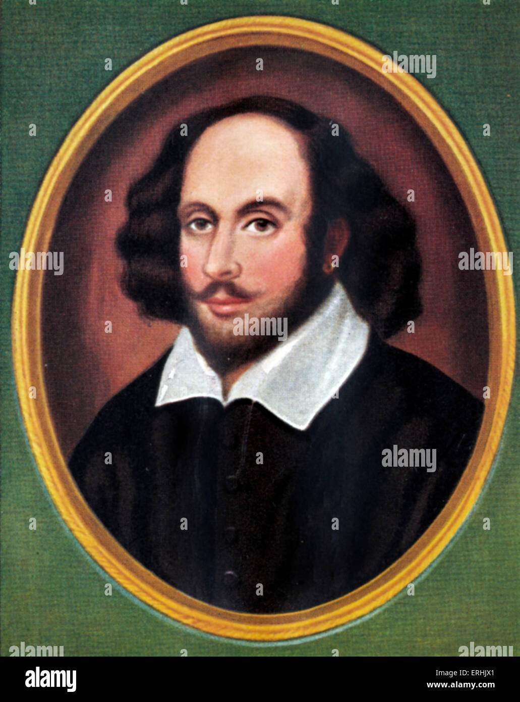 William Shakespeare. Portrait of the English author, playwright. April 1564-May 3 1616 Stock Photo