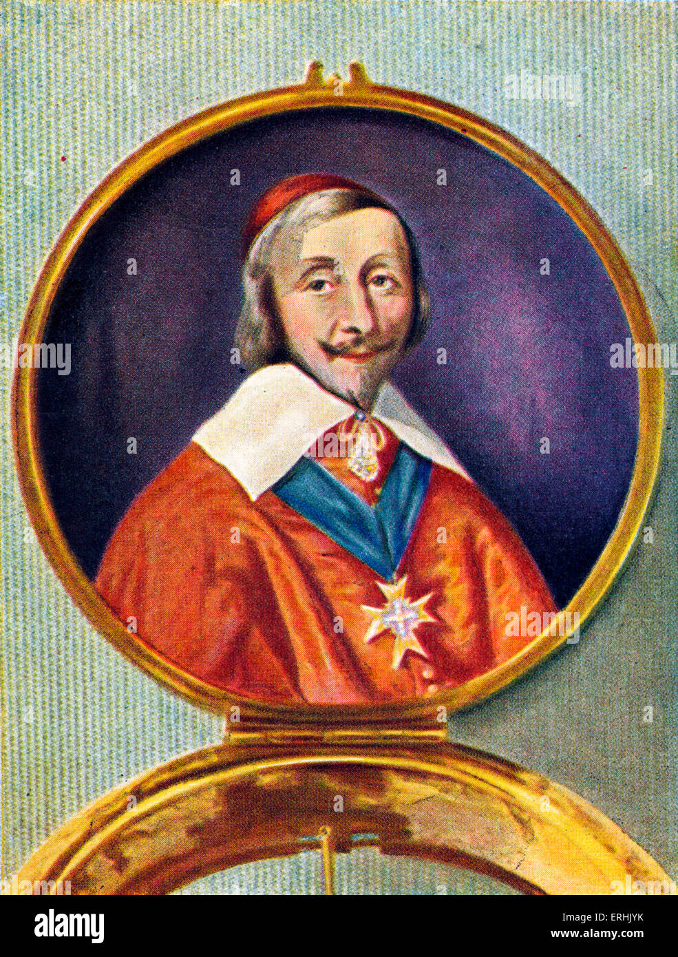 Cardinal Armand Jean Richelieu. 9 September 1585 – 4 December 1642. Portrait of the French clergyman, noble, and statesman. 9 Stock Photo